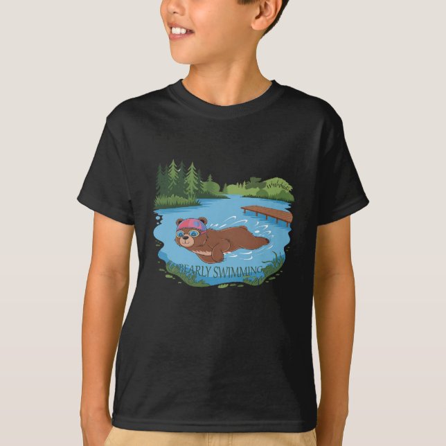 Bearly Swimming T-Shirt (Vorderseite)