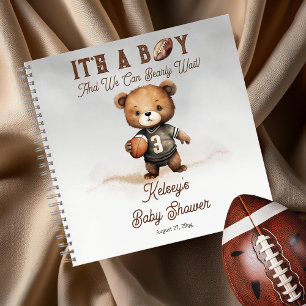Bearly Wait American Football Baby Shooter Notizbuch