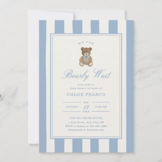 Bearly Wait Baby Shower Einladung Bären Thema