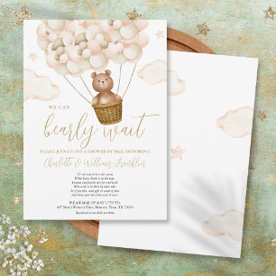 Bearly Wait Baby Shower per Post auf Distanz Einladung
