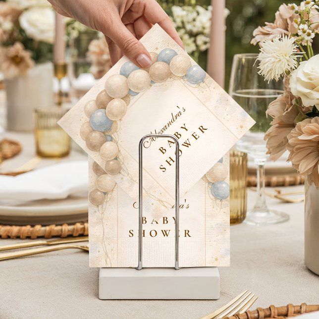 Bearly Wait Balloon Baby Shower Serviette (Von Creator hochgeladen)