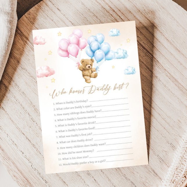 Bearly Wait Bär Geschlechtsenthüllung Wer weiß Spi (Bear Gender Reveal Game)