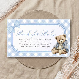 Bearly Wait Elegant Bear Shower Books for Baby Begleitkarte