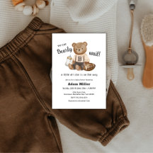 Bearly Wait Football Sport Junge Baby Shower