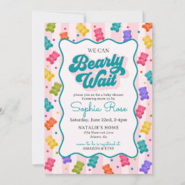 Bearly Wait Gummibärchen Baby Shower Einladung