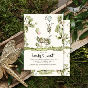 Bearly Wait Herz Schluck & Sieh Mädchen Baby Showe Einladung