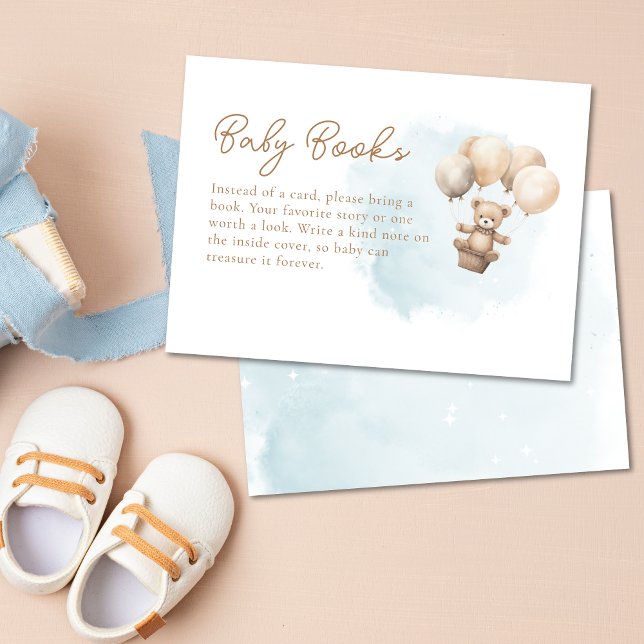 Bearly Wait Neutral Baby Shower Books for Baby Begleitkarte (Bearly Wait Baby Shower Books for Baby card)