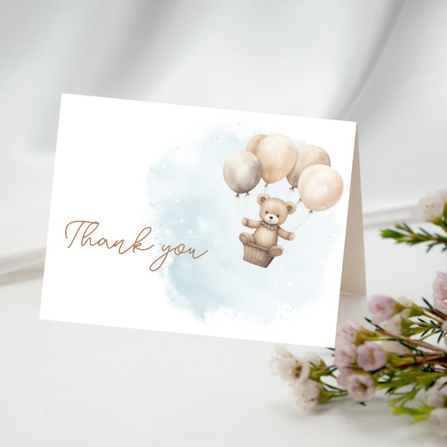Bearly Wait Neutral Baby Shower Dankeskarte (Bearly Wait Baby Shower Thank you Card)