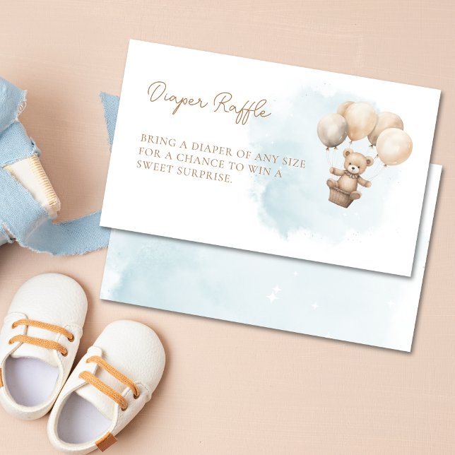 Bearly Wait Neutral Baby Shower Diaper Raffle Begleitkarte (Beary Wait Baby ShowerDiaper Raffle Card)