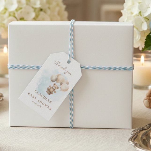 Bearly Wait Neutral Baby Shower Geschenkanhänger (Bearly Wait Baby Shower Gift Tag)