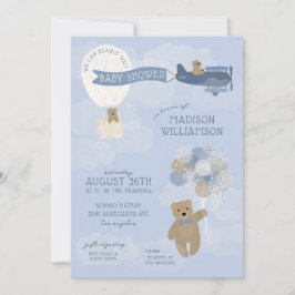 Bearly Wait Teddy Bear Baby shower Invitation