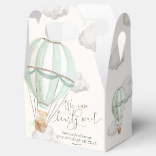 Bearly Wait Teddy Bear Hot Air Ballon Babydusche Geschenkschachtel