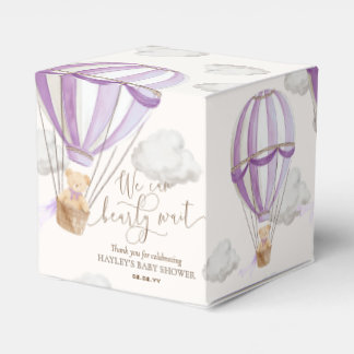 Bearly Wait Teddy Bear Hot Air Ballon Babydusche Geschenkschachtel