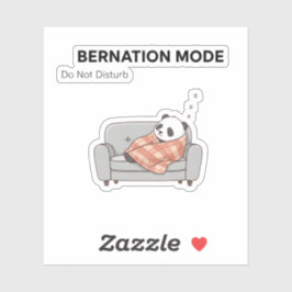 Bearnation-Modus Panda-Aufkleber – Lazy Vibes Aufkleber