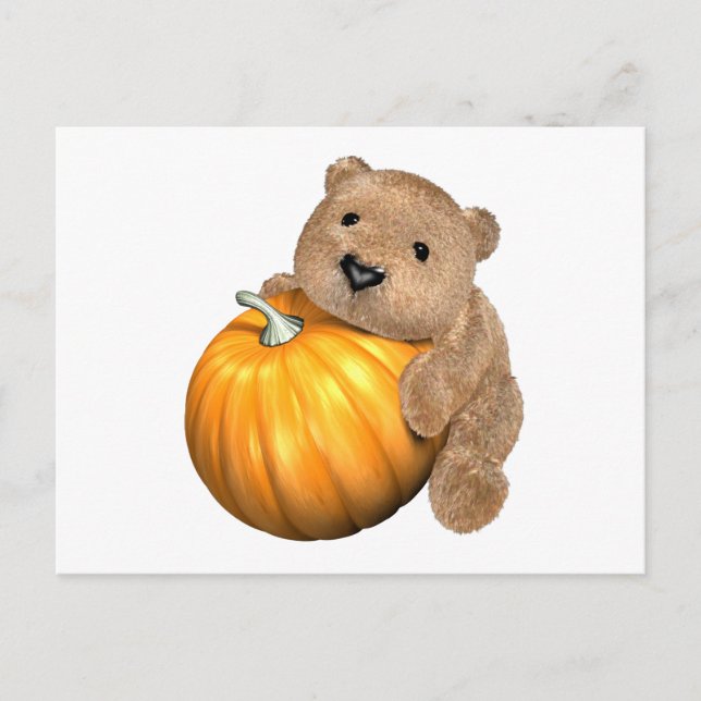 BearPumpkin Postkarte (Vorderseite)