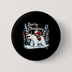 Bearry Christmas Funny Santa Polar Bärenfahrt Chri Button