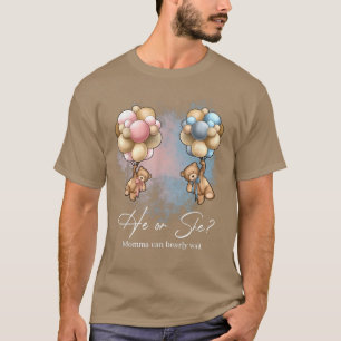 Bears Balloons Momma kann frühzeitig auf Geschlech T-Shirt