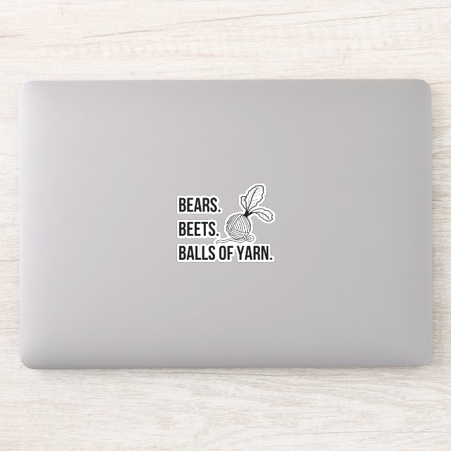 Bears Beets Balls aus Garn - Aufkleber (Computer)