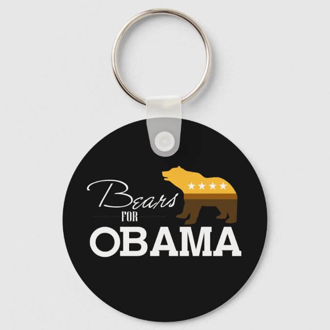 Bears für Obama 2- Schlüsselanhänger (Vorderseite)