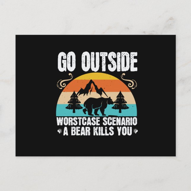 Bears - Go Outside Worst Case Szenario Postkarte (Vorderseite)