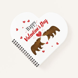 Bears & Hearts Valentine's Day Notebook Notizbuch