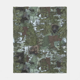 Bears in the Beautiful Woods Fleecedecke