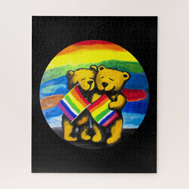 Bears Liebe LGBT-Regenbogenflagge (Vertikal)