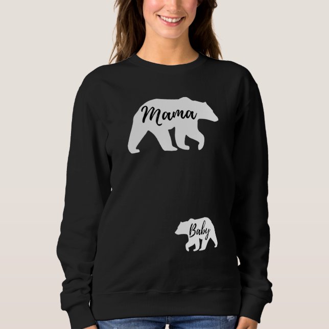 Bears Mother Baby Pregnancy Ankündigung Maternit Sweatshirt (Vorderseite)