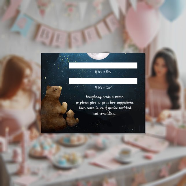 Bears Name Suggestionen Baby Shower Game Einladung (Von Creator hochgeladen)