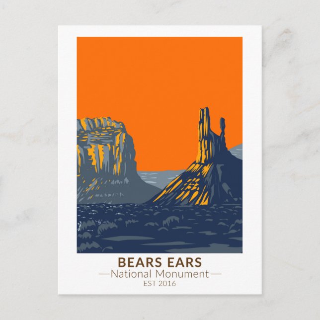 Bears Oars Nationaldenkmal Utah Vintag Postkarte (Vorderseite)