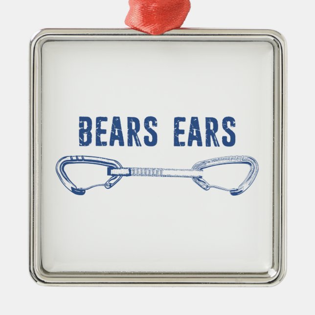 Bears Ohren Rock Klettern Schnellziehen Ornament Aus Metall (Vorne)
