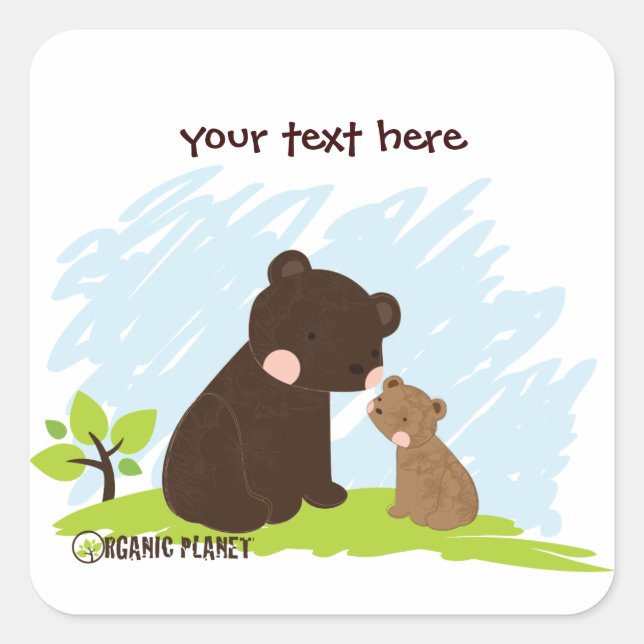 Bears Organig Planet Stickers (Vorderseite)