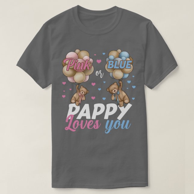 Bears Pink oder Blue Pappy Lieben Sie Geschlecht z T-Shirt (Design vorne)