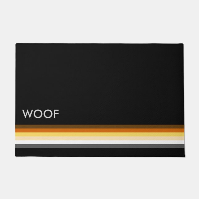 Bears Pride Flag WOOF Fußmatte (Vorderseite)