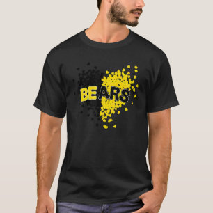 Bears Prists Teams Schule Geist Schwarz und Gelb H T-Shirt