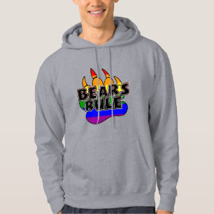 Bears Rule Black auf Rainbow Paw - HOT ! DUNKELBLA Hoodie