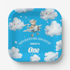 Bear's Skyward Soiree: Erste Geburtstagspulte Pappteller