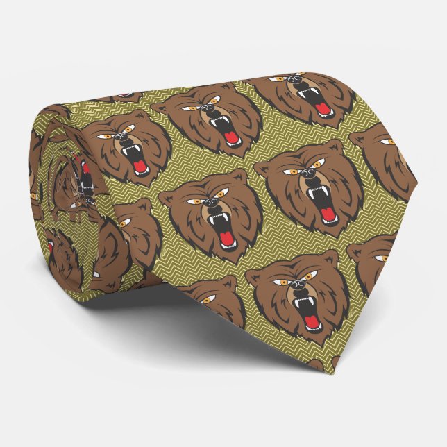 Bears Team Mascot Football Necktie Krawatte (Gerollt)