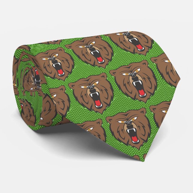 Bears Team Mascot Football Necktie Krawatte (Gerollt)