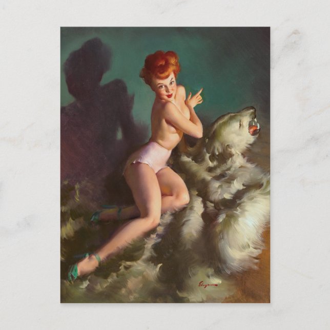 Bearskin Button nach oben Postkarte (Vorderseite)