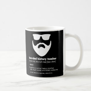 Bearted History Teacher Funny History Teacher Gesc Kaffeetasse