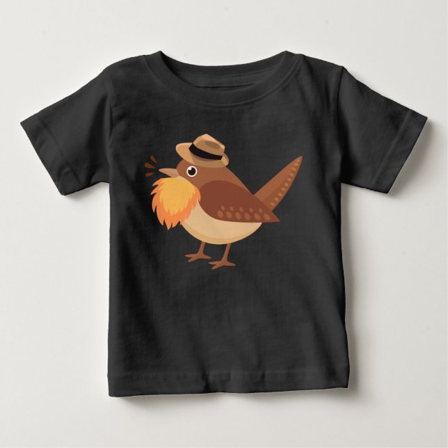 Bearted Vogelbeobachtung Baby T - Shirt (Vorderseite)