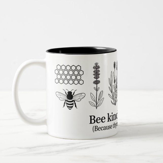 Beartige oder abschüssige Tasse | Funny Bee Coffee (Links)