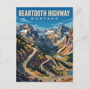 Beartooth Highway Montana Postkarte
