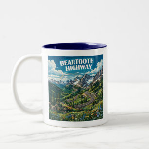 Beartooth Highway Montana Wyoming Regenbogen Zweifarbige Tasse