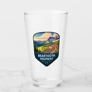 Beartooth Highway Montana Wyoming Schild Glas