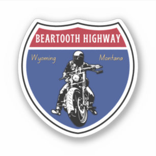 Beartooth Highwayus 212 Route Montana nach Wyoming Aufkleber