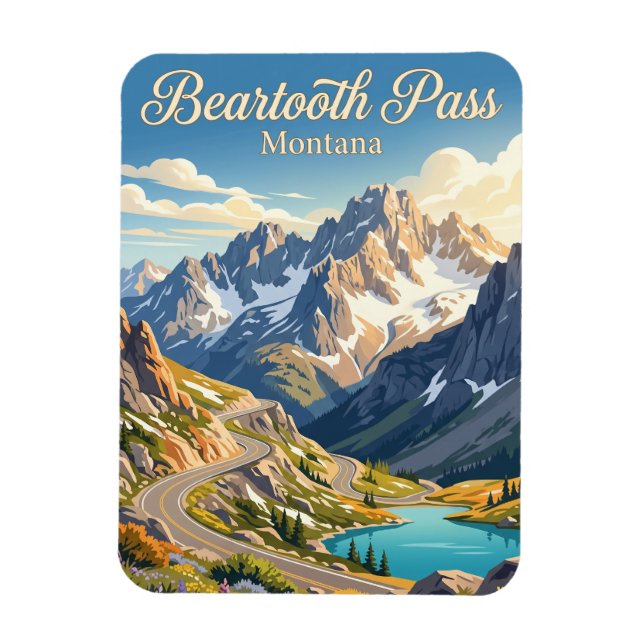 Beartooth Pass, Montana Magnet (Vertikal)