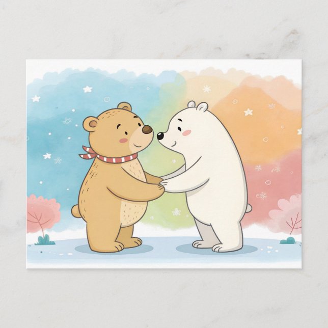 Beary Best Friends Postkarte (Vorderseite)