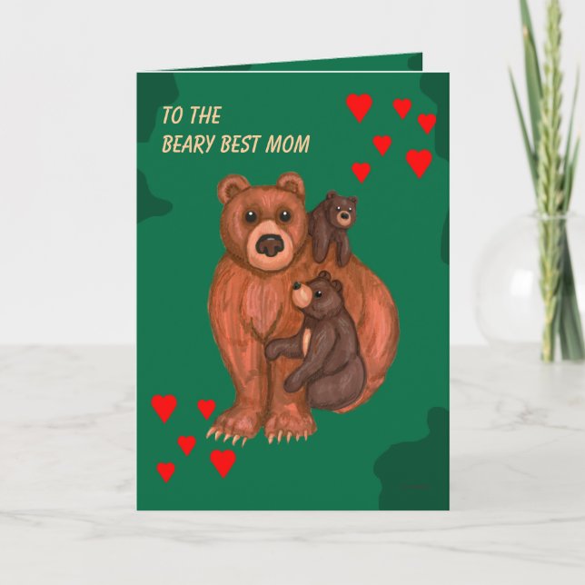 Beary beste Mama - für Mutter-Karte Karte (Vorderseite)